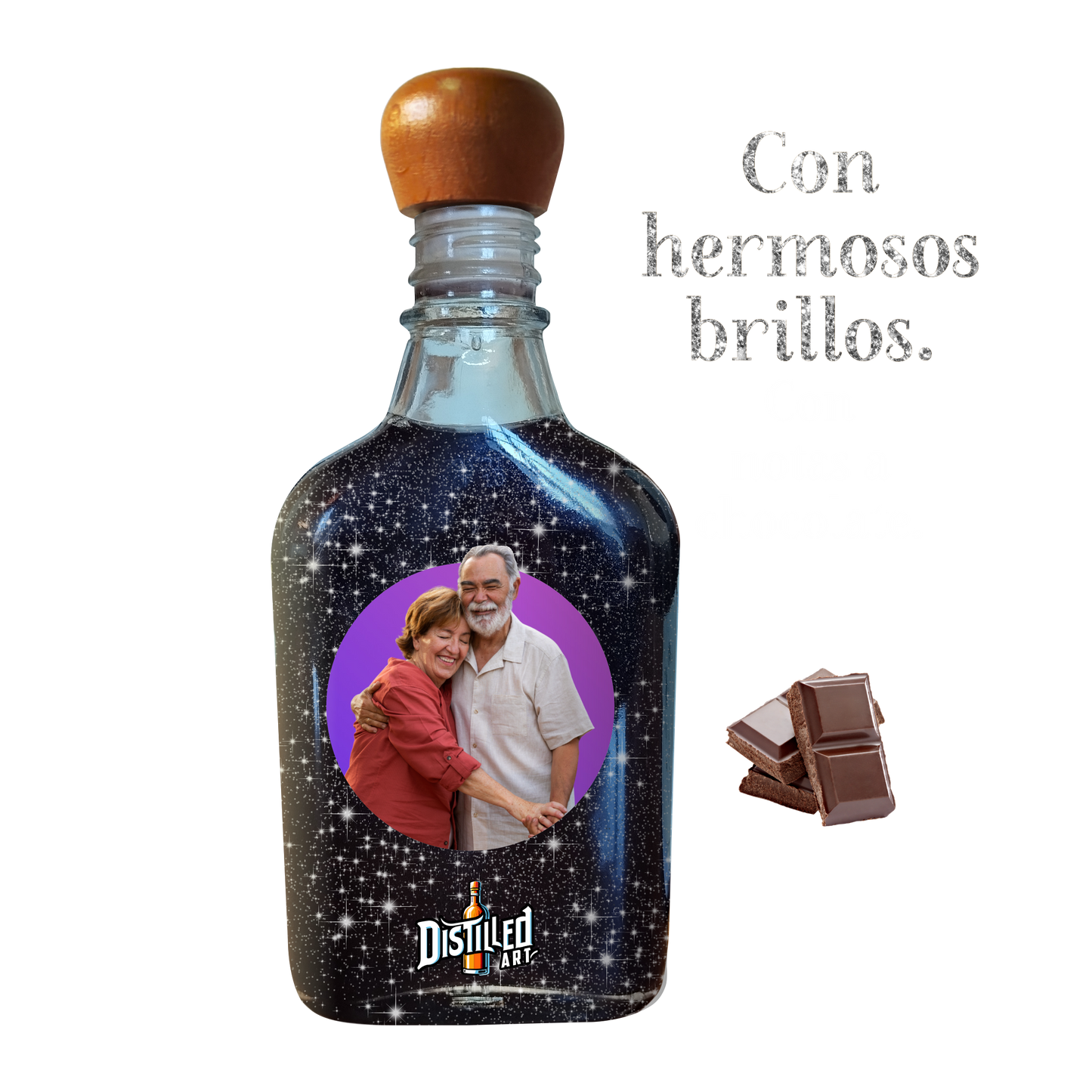 Chocolate con brillos