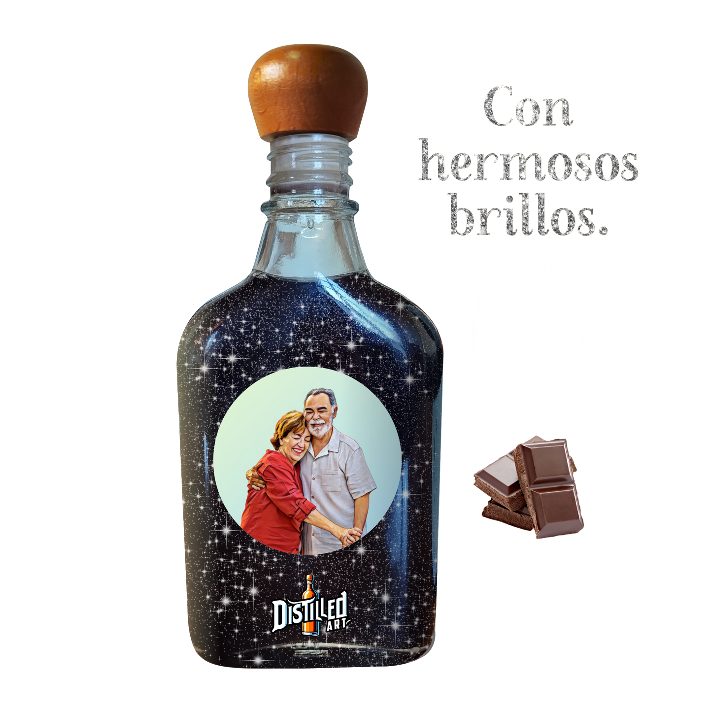 Chocolate con brillos